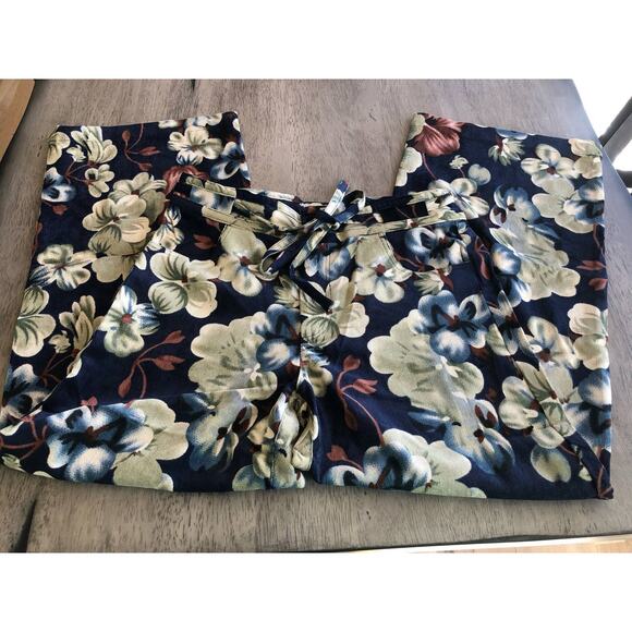 Uniq Wide Leg Floral High Waisted Corduroy Pants - M - Picture 4 of 8